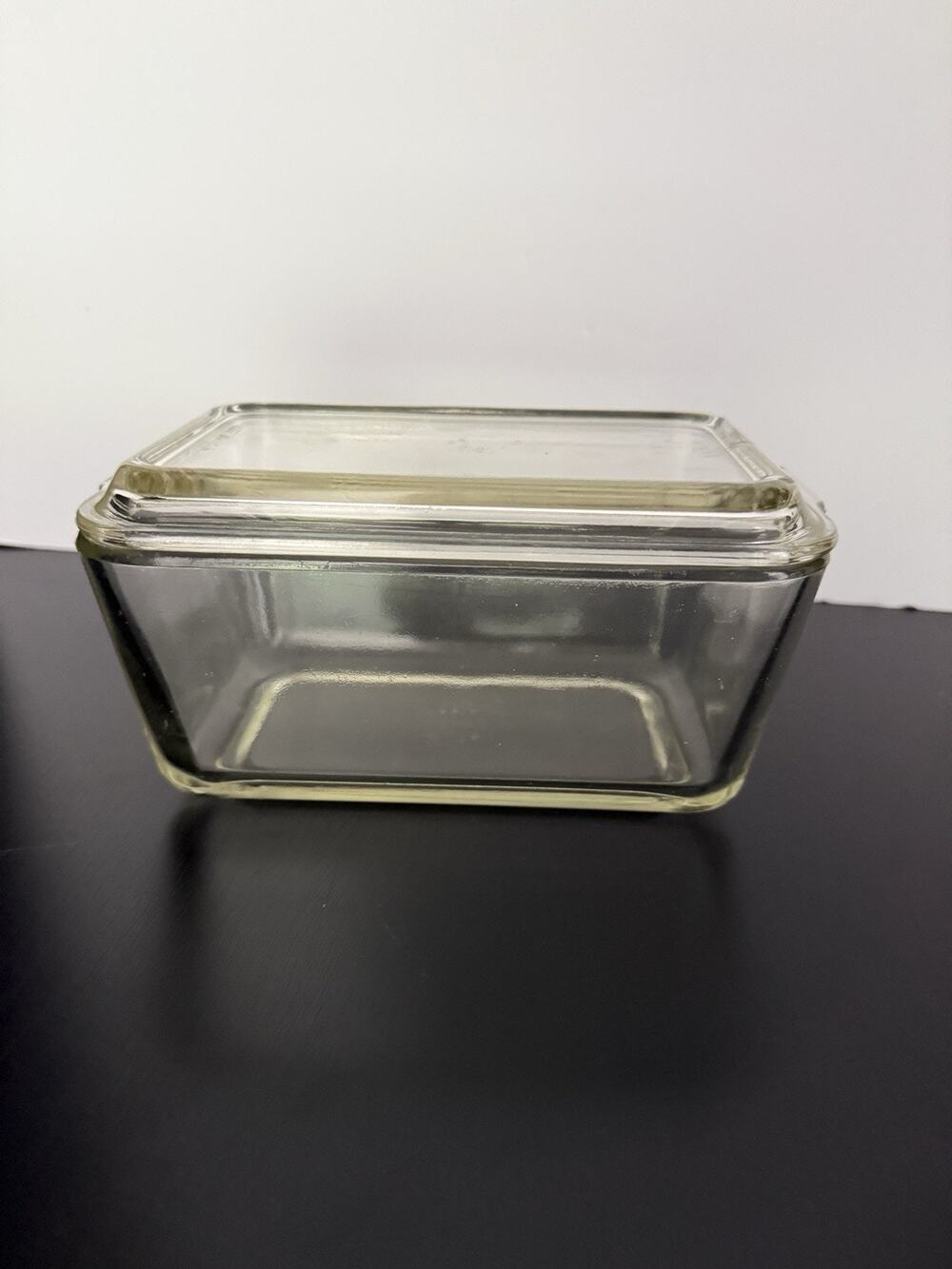 Vintage 1940s Pyrex #0378 Clear Glass 2.5 Pt Dish w/ #0379 Lid Made USA Rare